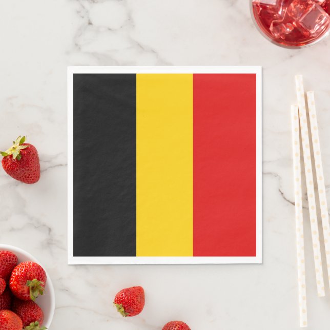 Belgien flagga pappersservett (Insitu)