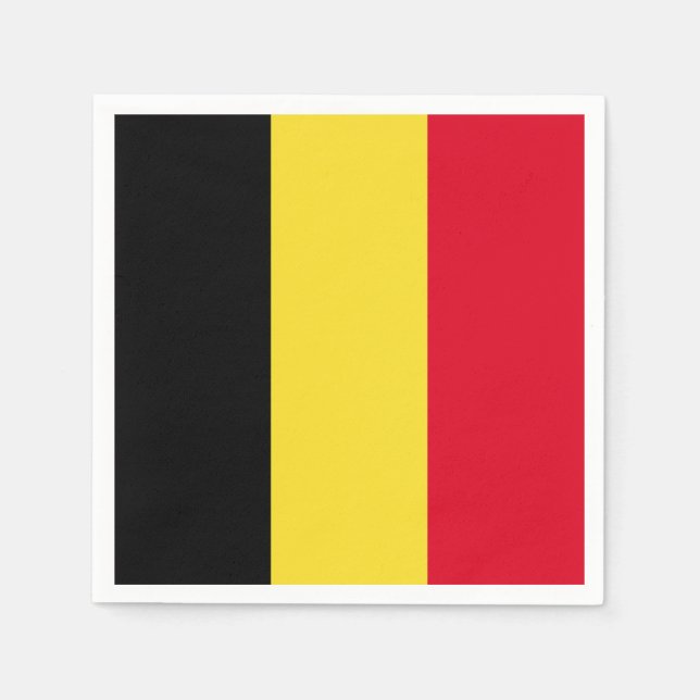Belgien Flagga Pappersservett (Framsidan)