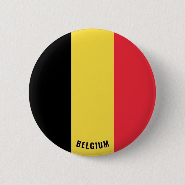 Belgien Flagga Patriotic Knapp (Framsida)