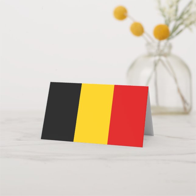 Belgien flagga placeringskort (Framsida)