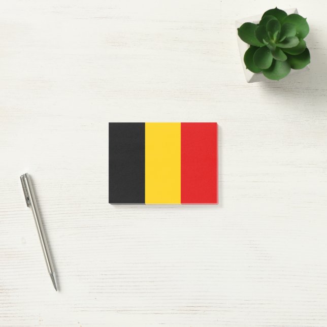 Belgien flagga post-it block (Kontor)