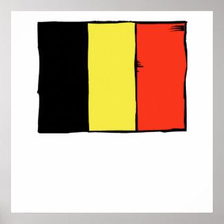 Belgien Flagga Poster