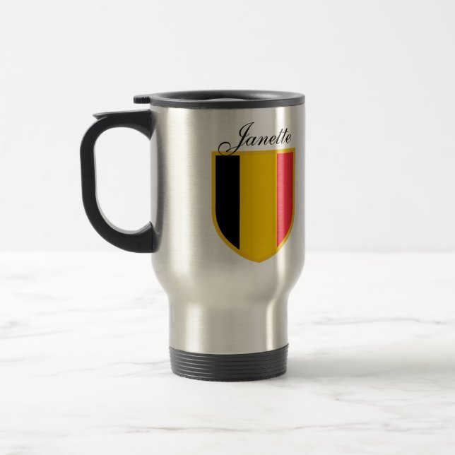 Belgien flagga resemugg (Vänster)