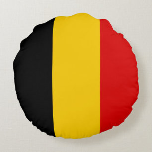 Belgien flagga rund kudde