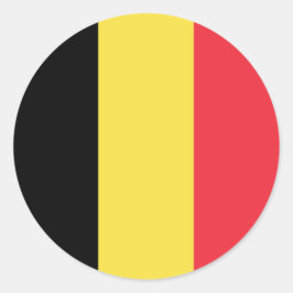 Belgien Flagga Runt Klistermärke