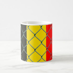 Belgien Flagga Säkerhet Kaffemugg
