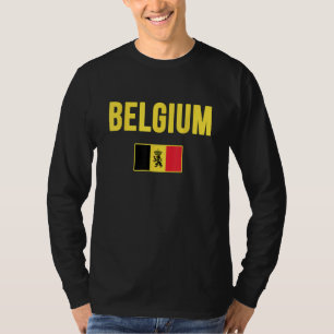 Belgien Flagga Souvenir Belgie T Shirt