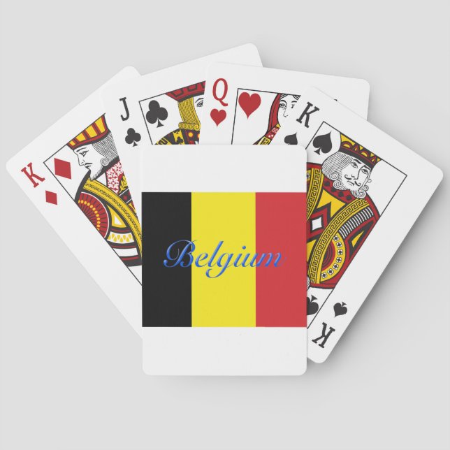 Belgien flagga spel kort (Baksidan)