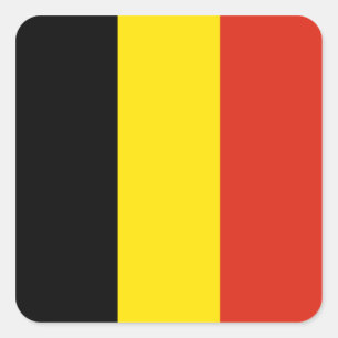 Belgien Flagga Sticker Fyrkantigt Klistermärke