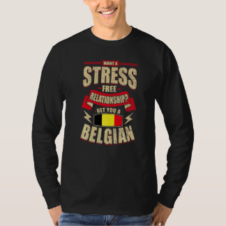 Belgien Flagga Stolta belgare män och kvinnor   T Shirt