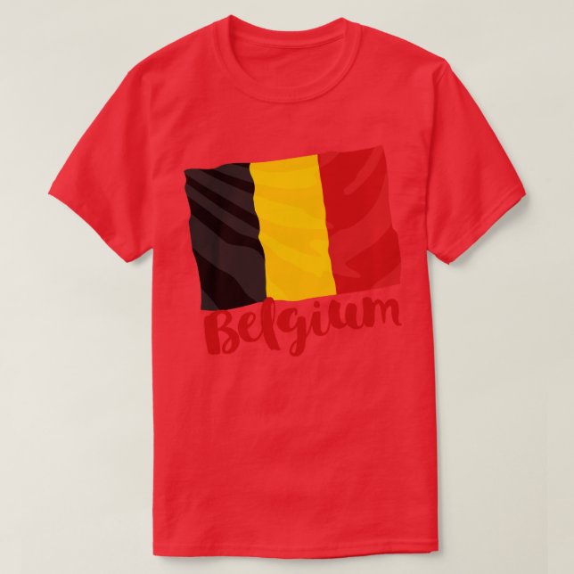 Belgien Flagga T-Shirt (Design framsida)