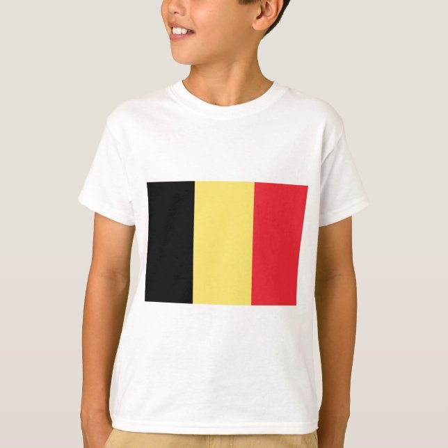 Belgien flagga t shirt (Framsida)