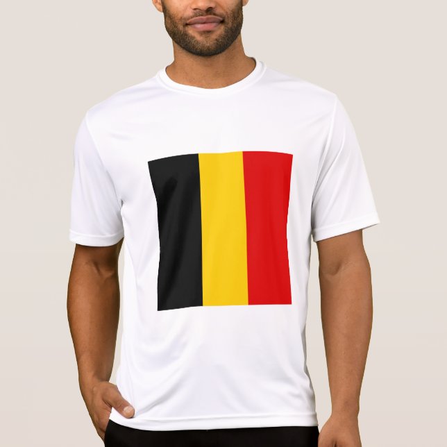 Belgien flagga t shirt (Framsida)