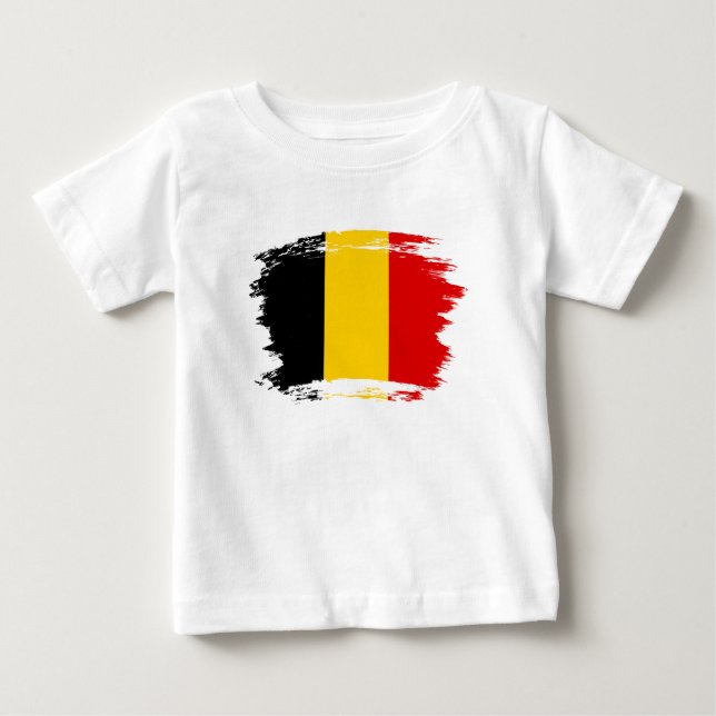 Belgien Flagga T Shirt (Framsida)