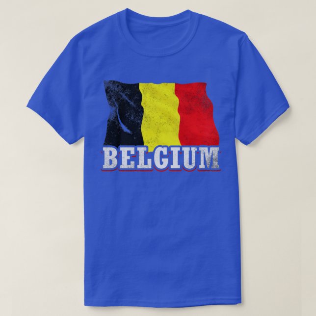 Belgien Flagga T Shirt (Design framsida)