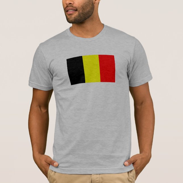 Belgien flagga t shirt (Framsida)