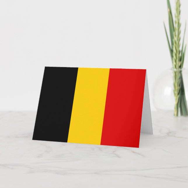 Belgien flagga tack kort (Framsida)