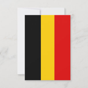 Belgien flagga tack kort