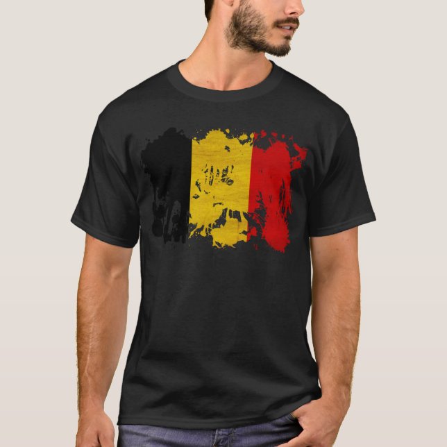 Belgien flagga tee shirt (Framsida)