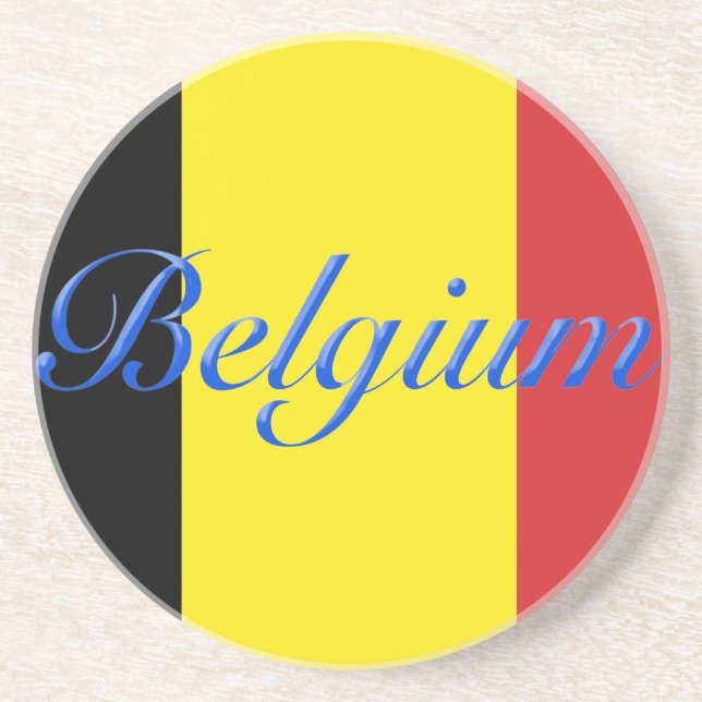 Belgien flagga underlägg sandsten (Framsidan)