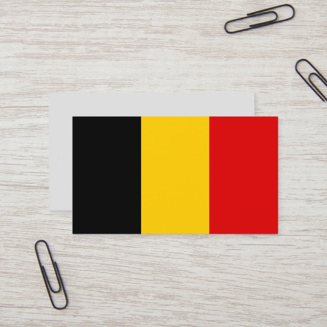 Belgien flagga visitkort (Fram/Back In Situ)
