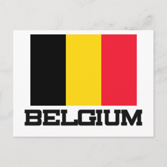 Belgien Flagga Vykort (Framsida)