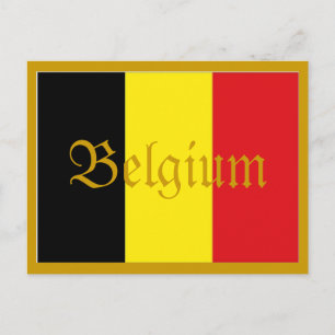 Belgien flagga vykort