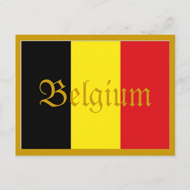 Belgien flagga vykort (Framsida)