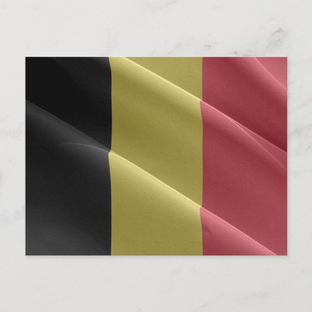 Belgien - Flagga Wave - Vykort (Framsida)