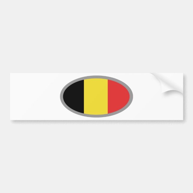 Belgien flaggadesign! bildekal (Framsidan)