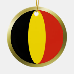 Belgien flaggaprydnad julgransprydnad keramik
