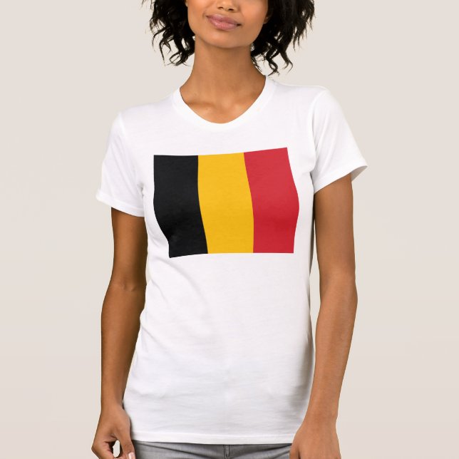 Belgien flaggaT-tröja T-shirt (Framsida)