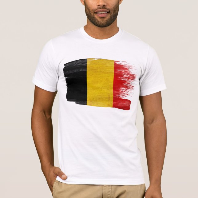 Belgien flaggaT-tröja Tee Shirt (Framsida)