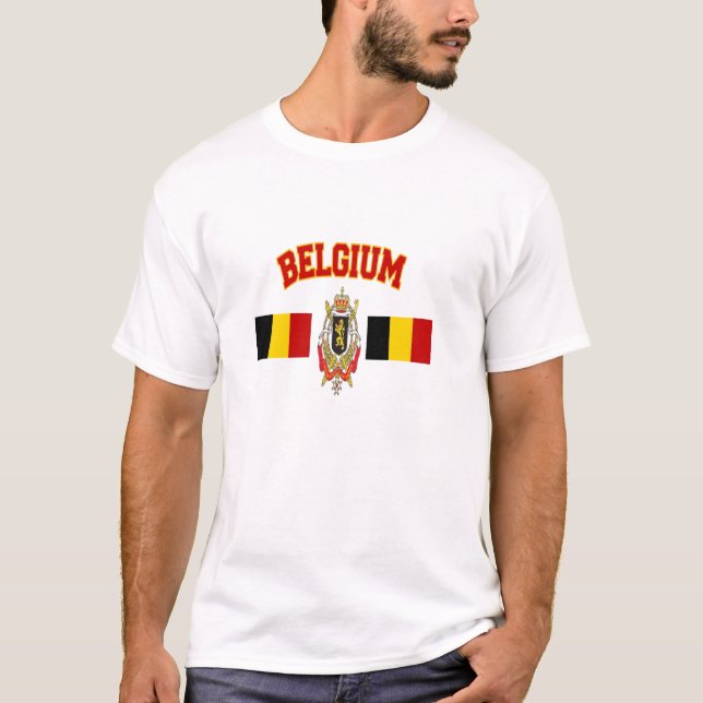 Belgien flaggaT-tröja Tee Shirt (Framsida)