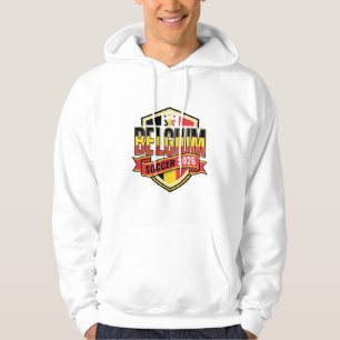Belgien Fotboll 2026 Fotboll Fet Land Typografi Hoodie