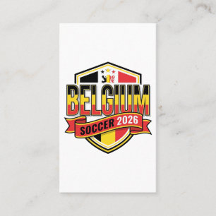 Belgien Fotboll 2026 Fotboll Fet Land Typografi Visitkort