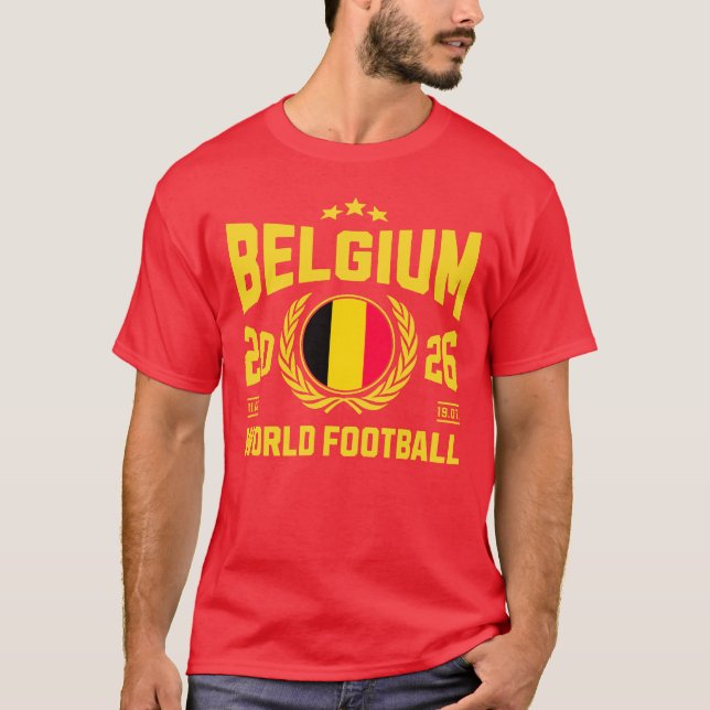 Belgien Fotboll 2026 T Shirt (Framsida)