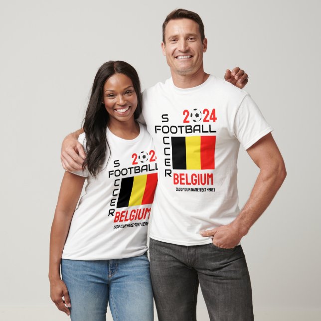 BELGIEN-fotbollens anpassade namn 2024 VARJE ÅR T Shirt (Unisex)