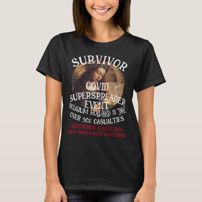 BELGIEN HOLLAND AMSTERDAM SUPERSPREADER EVENT T SHIRT (Framsida)