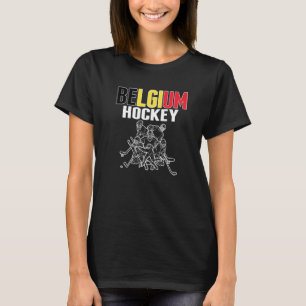 Belgien Ice Hockey Fläkt Proud Belgium Hockey Team T Shirt