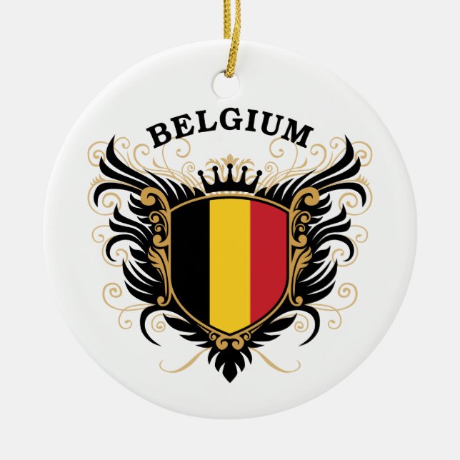 Belgien Julgransprydnad Keramik (Framsidan)