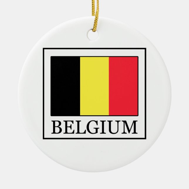 Belgien Julgransprydnad Keramik (Framsidan)