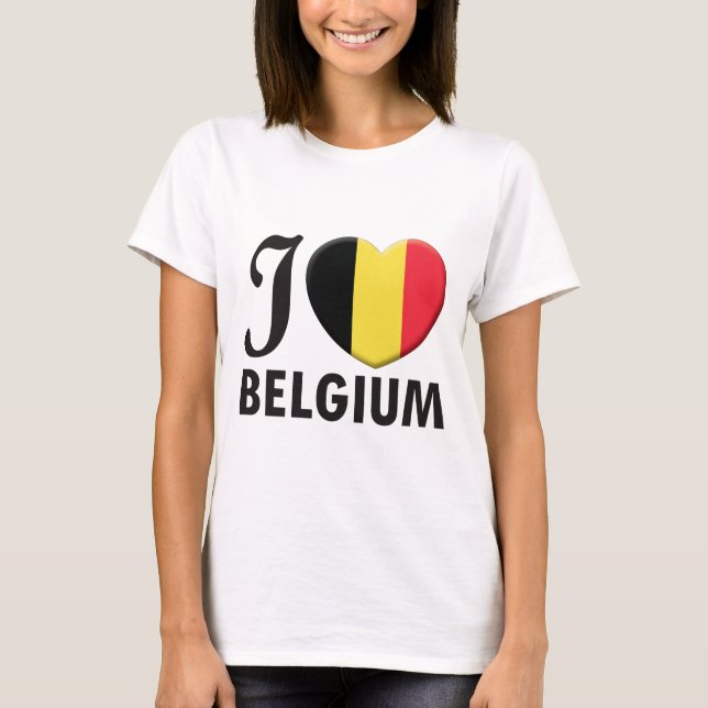 Belgien kärlek t-shirt (Framsida)