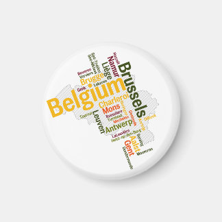 Belgien Karta Magnet