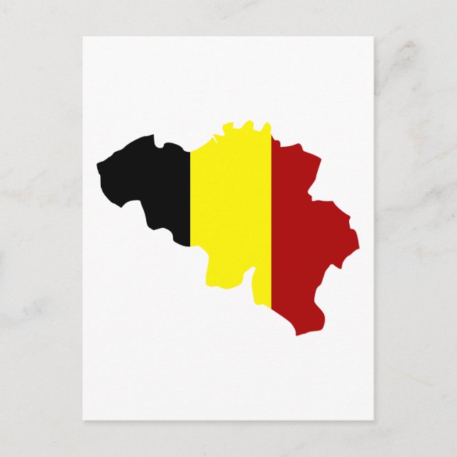 Belgien karta vykort (Framsida)