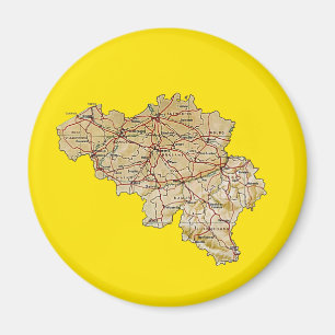 Belgien kartamagnet magnet
