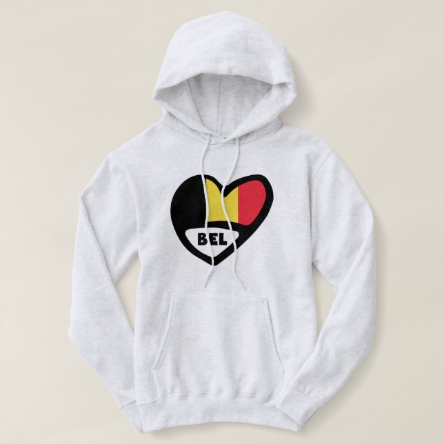 Belgien Land Code Flagga Heart BEL T Shirt (Design framsida)