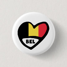 Belgien land kodifierar flaggahjärta klämmer fast