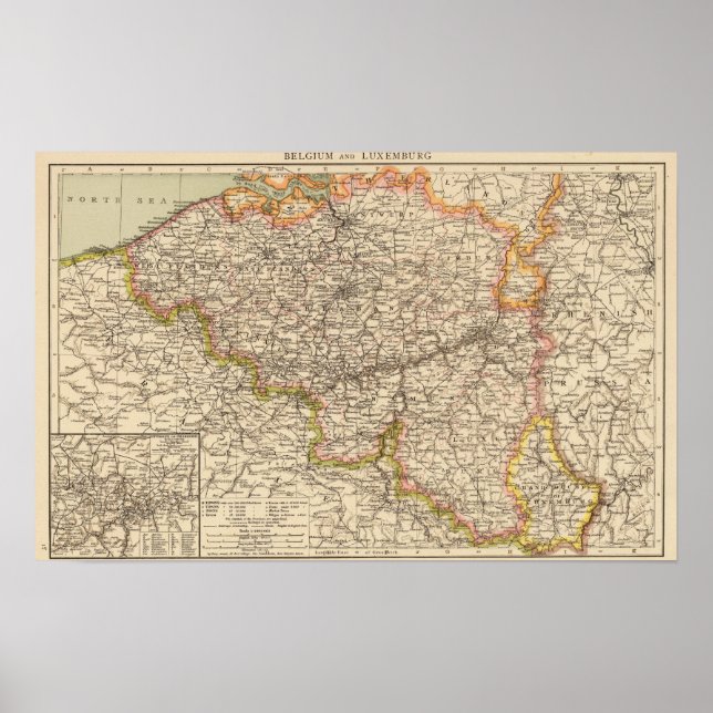 Belgien, Luxemburg Poster (Framsidan)