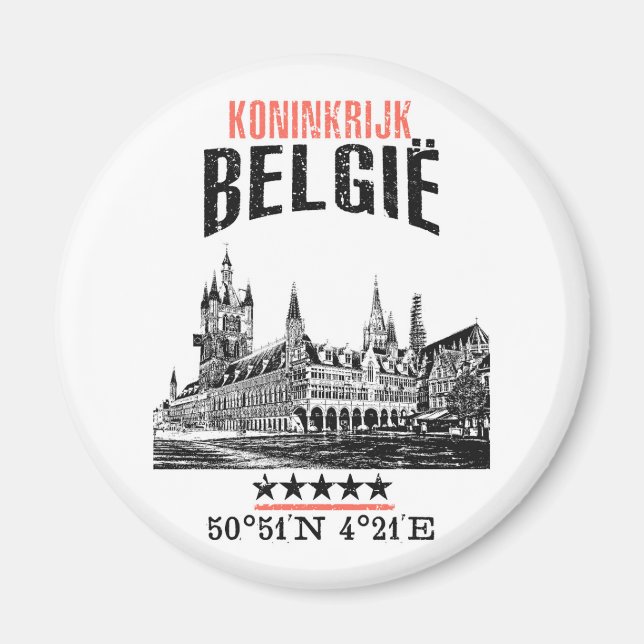 Belgien Magnet (Framsidan)